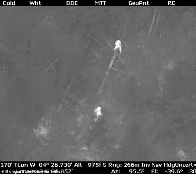 A thermal imaging camera was able to direct rescuers to the woman's location in the forest