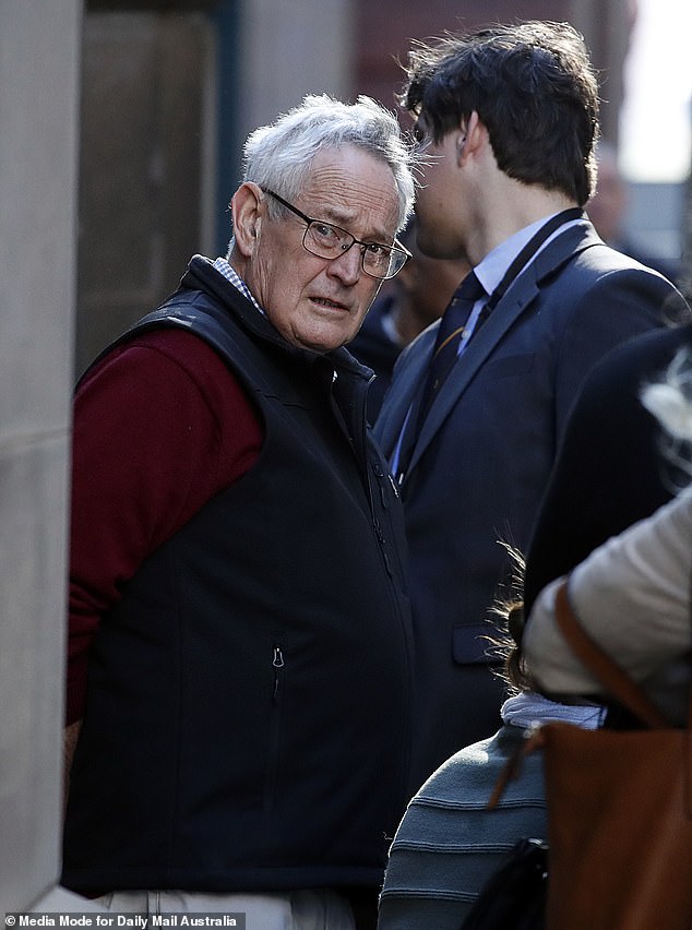 Ian Wilkinson and his daughter Ruth Dubois outside the court in Melbourne on Monday