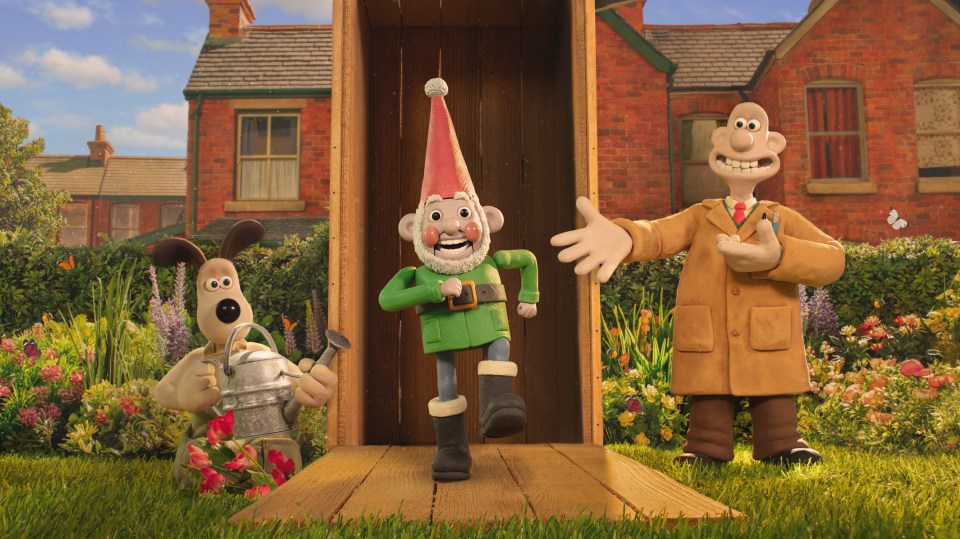Wallace & Gromit, Gromit, and Norbot in a scene from *Wallace & Gromit: The Curse of the Were-Rabbit*.