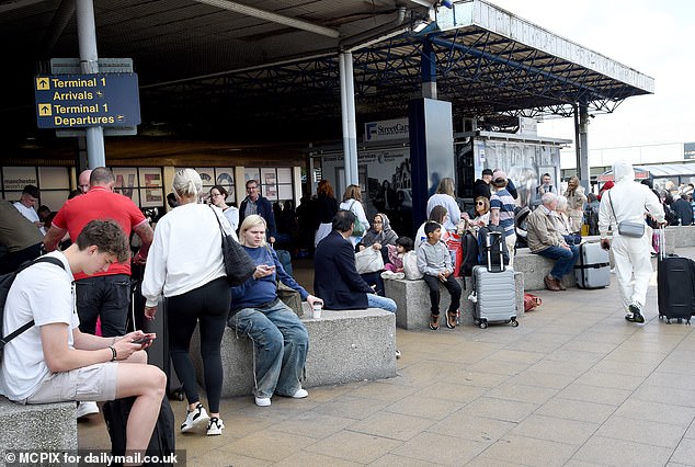 The airport was hit with a disastrous power cut in April last year, leaving passengers stranded for hours (pictured)
