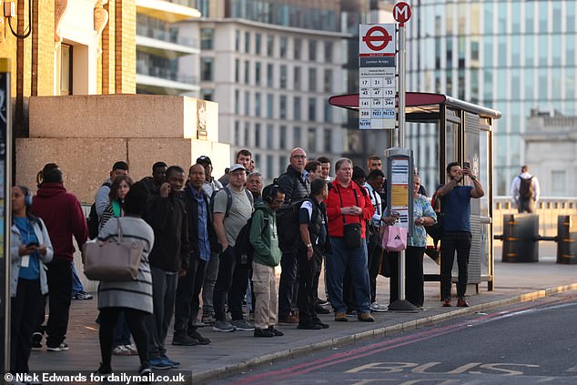 Despairing commuters are now rushing to get buses into the city, which are expected to be extremely busy with workers