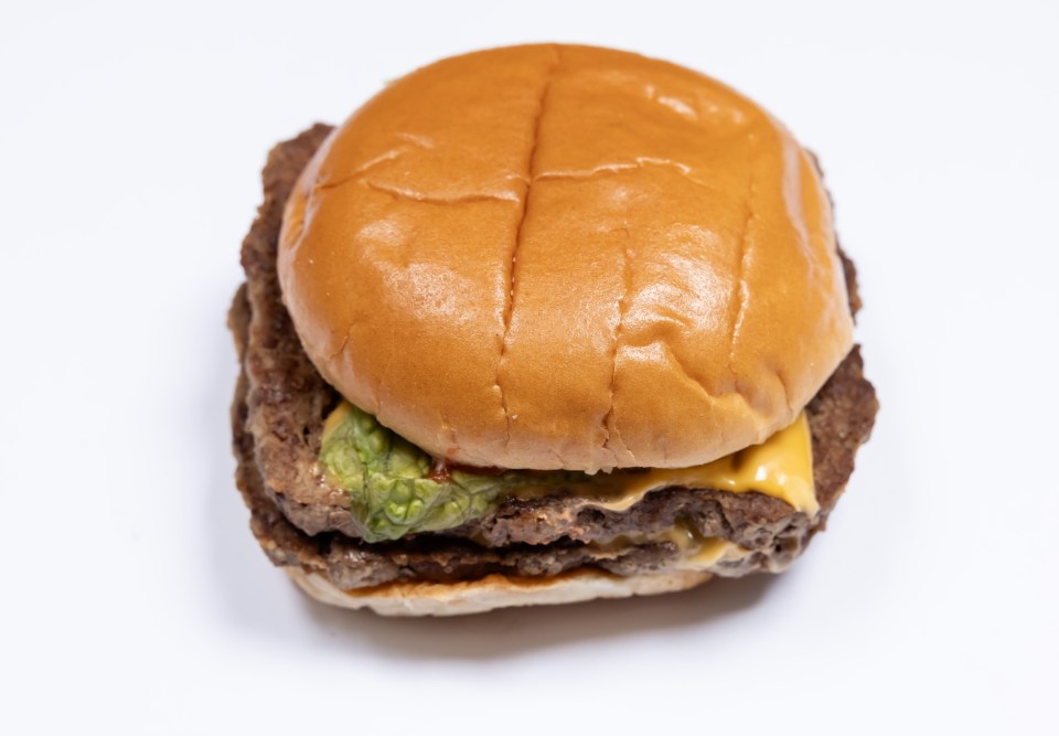Wendy's double cheeseburger.