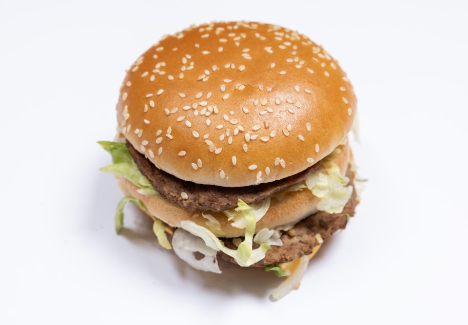 A McDonald's hamburger.