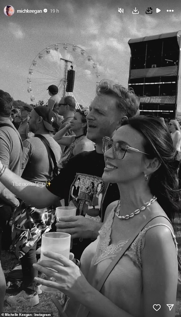 Taking to Instagram on Sunday, Michelle shared highlights from the boozy day as she watched Marti Pellow and Ronan Keating