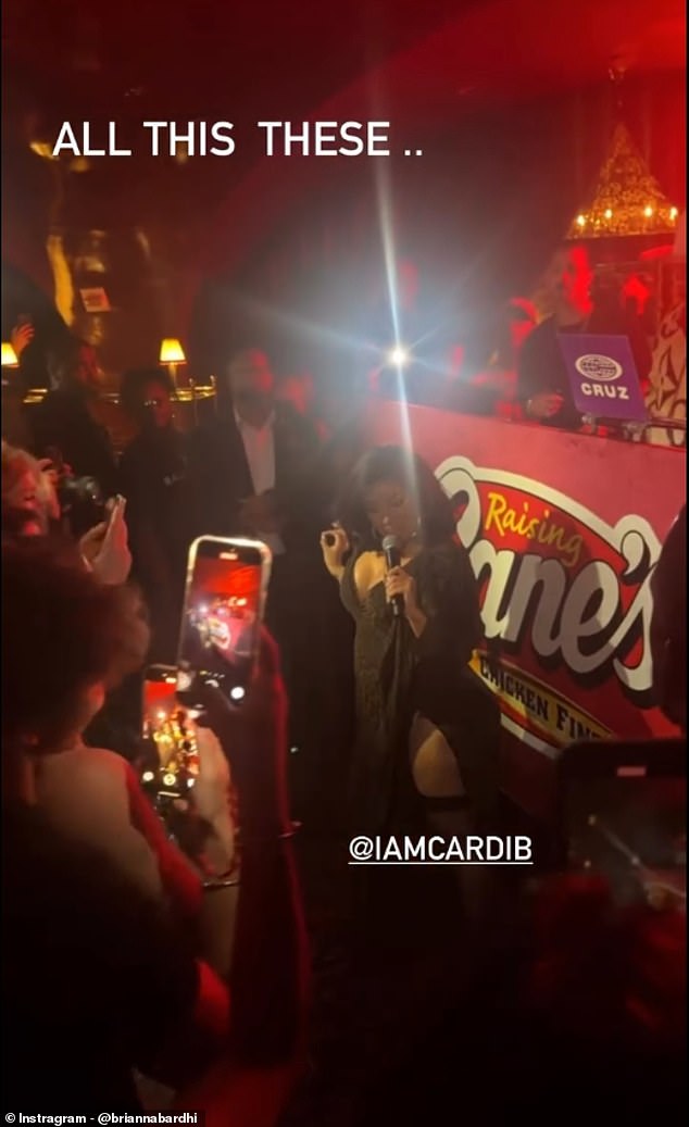 Cardi B was among the stars present following the VMA Music Awards in New York on Sunday