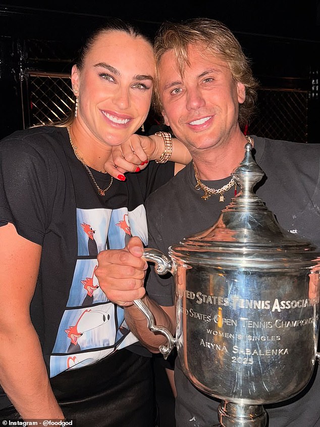 Aryna Sabalenka had celebrated at the same venue the previous night with Jonathan Cheban, otherwise known as Foodgod
