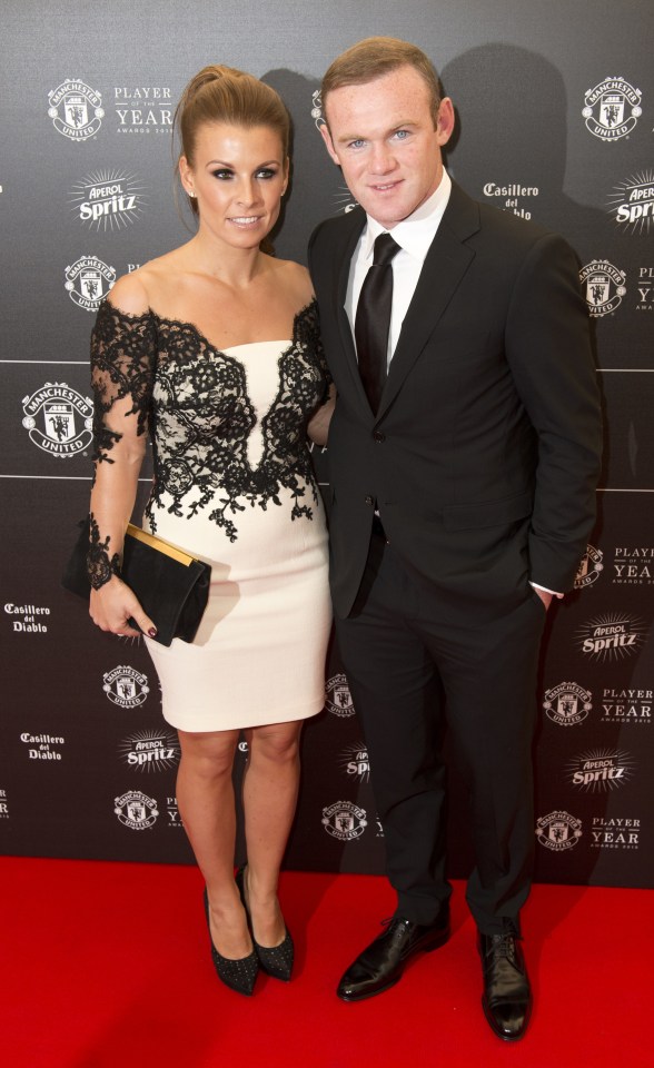 Wayne Rooney and Coleen Rooney at the Manchester United Player of the Year Awards.