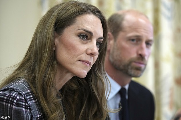 Catherine, 43, accompanied her husband on a sweet and moving visit in Sunningdale, Berkshire