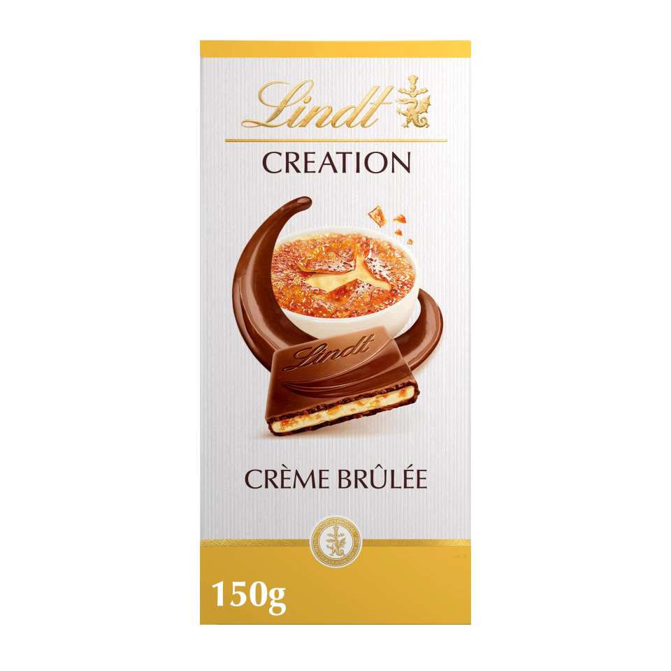 Lindt Creation Crème Brûlée chocolate bar, 150g.