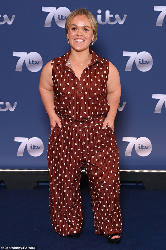 Ellie Simmonds looked incredible in a brown jumpsuit that featured a white polka dot pattern