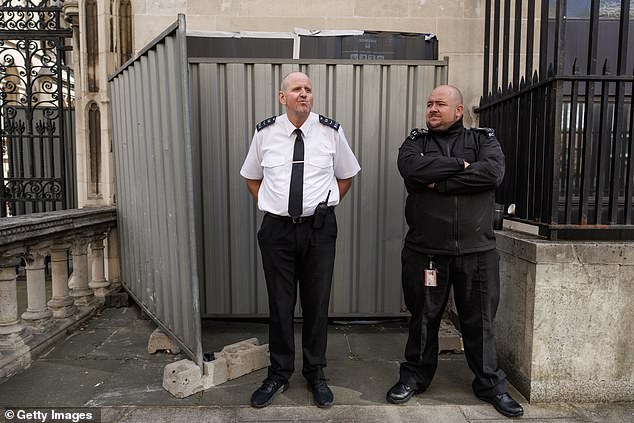 The Metropolitan Police said it has launched a probe into the graffiti after receiving a report of 'criminal damage' and that enquiries are continuing