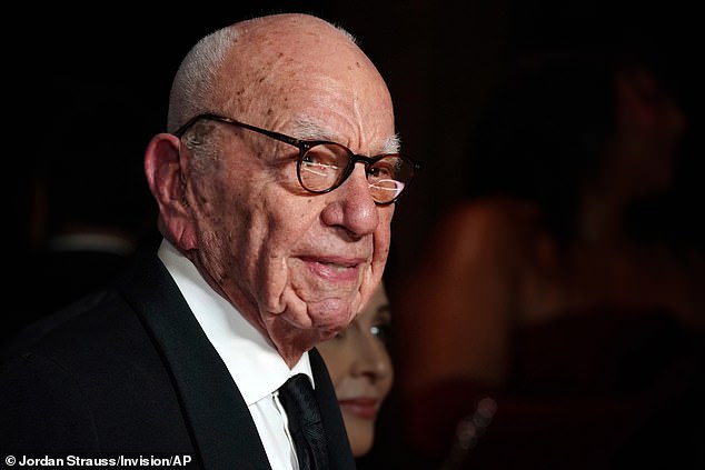 It comes months after Lachlan and his father's bold attempt to strike the trio out of the Murdoch family's irrevocable trust, a move which failed. Rupert, 94 (pictured), had reportedly dubbed this plan to tip the scales in favour of his eldest son, 'Project Harmony'