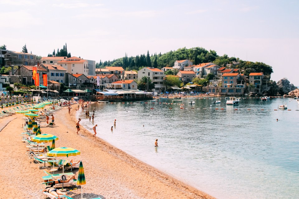 Kamenovo Beach near Budva, Montenegro.