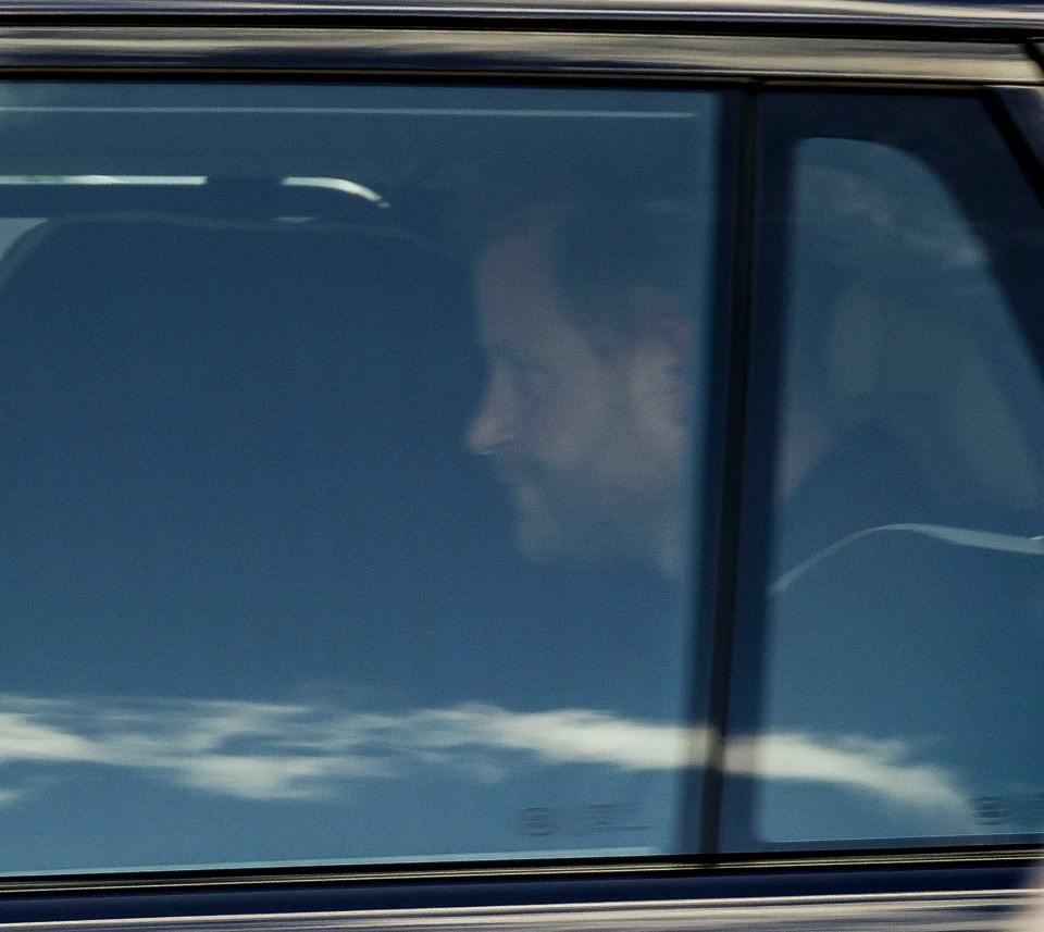 Prince Harry leaving Windsor Castle.