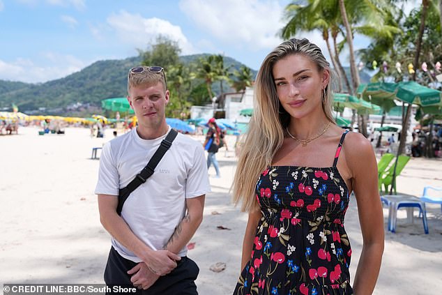 This 'fantasy' lifestyle where 'men are encouraged to be men' by their 'traditional' Thai girlfriends is being peddled online by content creators like British YouTuber Mac (not pictured), Zara McDermott discovered while filming her new documentary about the Southeast Asian country. She is seen with 23-year-old Loukas, who is among the young Brits making a beeline for the Southeast Asian nation