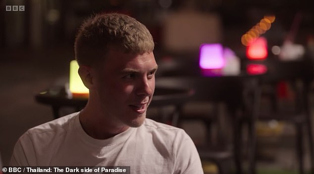 Zara also interviewed Loukas (above), one of the young British men drawn to Thailand after watching videos created by YouTubers like Mac to understand the appeal