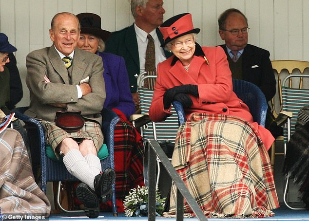 A true love story... I often found notes in Prince Philip’s spidery handwriting to his wife in which he referred to her as his ‘sweetie pie’, ‘chou-fleur’ or ‘cabbage’. He was her soulmate, her guardian at the gate (the Queen and the Duke of Edinburgh in Scotland in 2008)