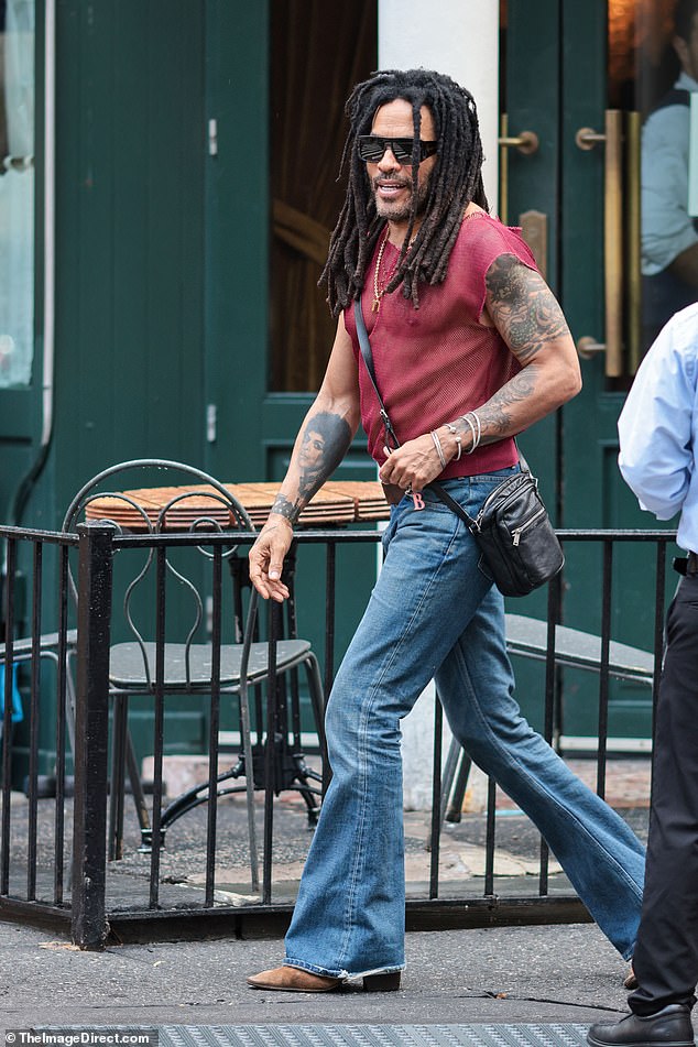 Lenny's daughter has spoken previously about her father's fashion sense and love of sheer tops