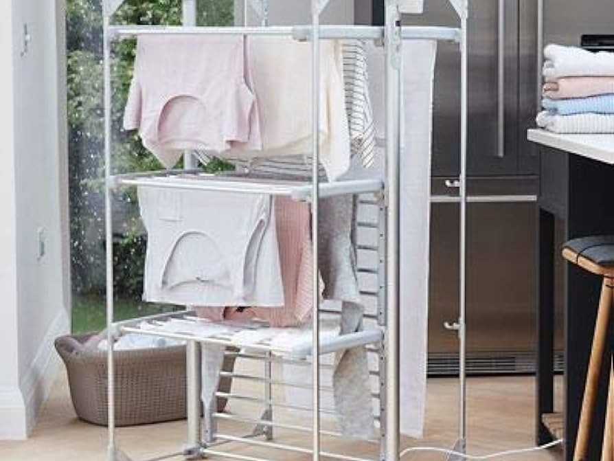 Lakeland Dry Soon Deluxe 3-tier heated clothes airer.