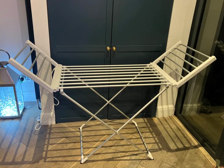 Electric heated indoor clothes airer.