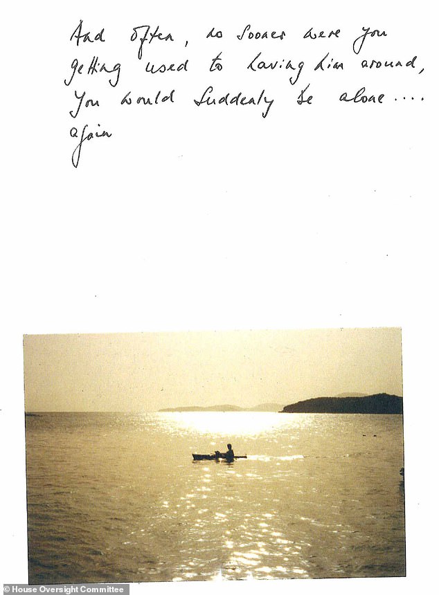 Another page from Mandelson's entry in the 'Birthday Book'