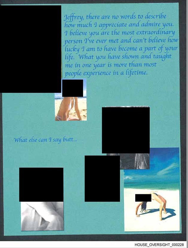 The unidentified woman wrote Epstein transformed her life from a hotel hostess