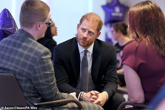 The Duke of Sussex during a conversation with Declan Bitmead at the WellChild Awards 2025