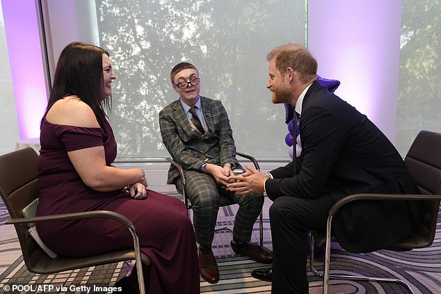 Harry speaks with Declan Bitmead, recipient of the Inspirational Young Person 15-18 award