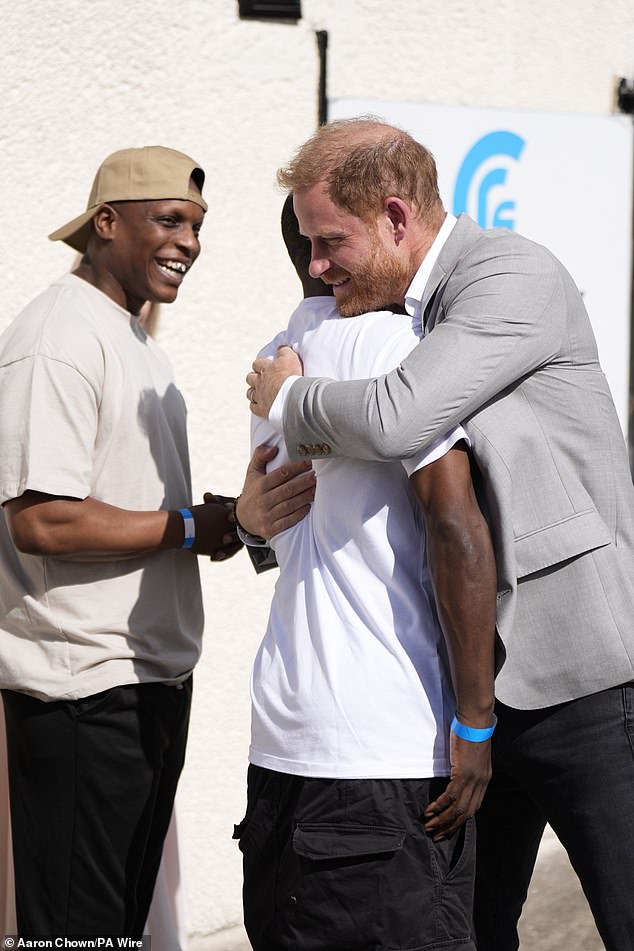 The Duke of Sussex arrives for a visit to the Community Recording Studio in Nottingham today