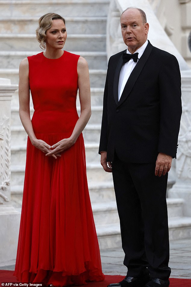 Princess Charlene of Monaco earlier this summer pulled out of an official trip to Japan with her husband Prince Albert (seen in Monaco in June)