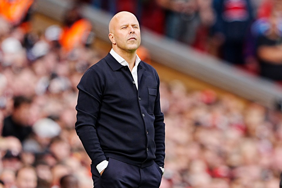 Liverpool manager Arne Slot at Anfield.