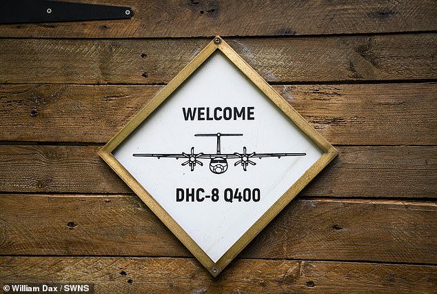 The structure previously served as a passenger plane, a Dash 8 used by airline Lufthansa
