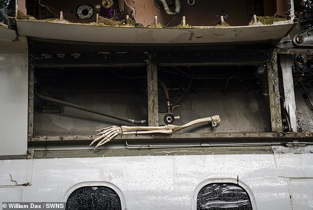 Martyn Baker's Airbnb listing reads: 'Tired of economy class? Charter a stay in a first class fuselage with wood fired hot tub situated in tranquil woodland'
