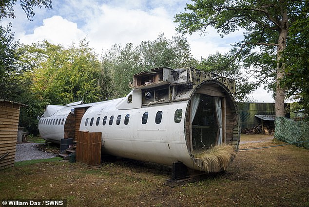 The plane accommodation was put up over two days in March last year