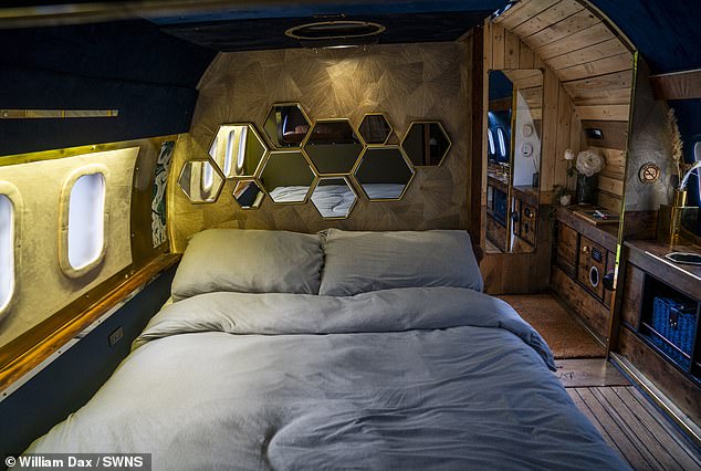 Rooms are split into a 'master suite' in the first class carriage and an economy class section that can fit two camp beds