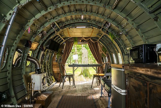 Martyn Baker has insisted: 'It may resemble a plane crash to some and offer a feel of isolation, but our guests really do have everything they need and needn't be worried'