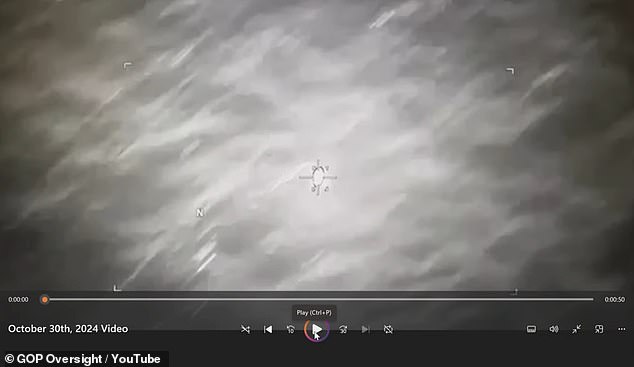 Congressman Eric Burlison of Missouri revealed video of a US military drone striking an orb-shaped UFO with a missile, which bounced off and did not stop the craft