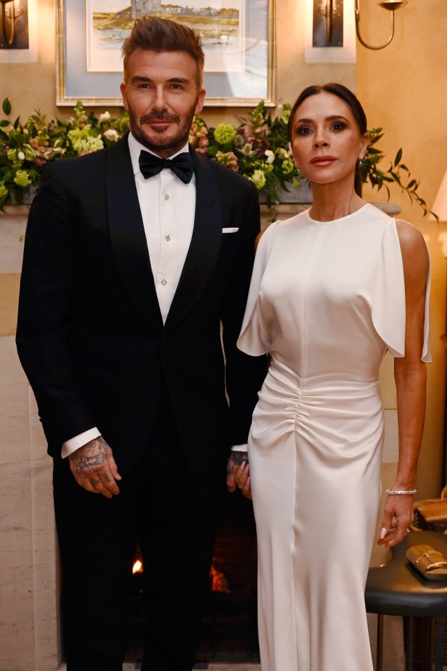 David and Victoria Beckham at Highgrove House.