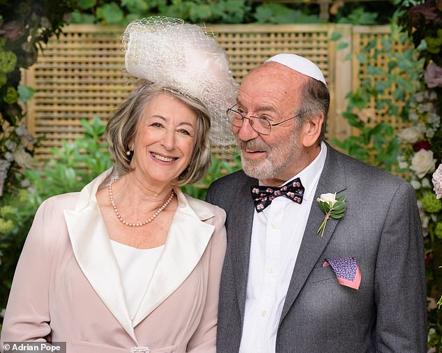 David looked dashing in a dark grey suit with a bowtie while he wore a traditional kippah, an item worn mostly by Jewish men as a sign of reverence to God