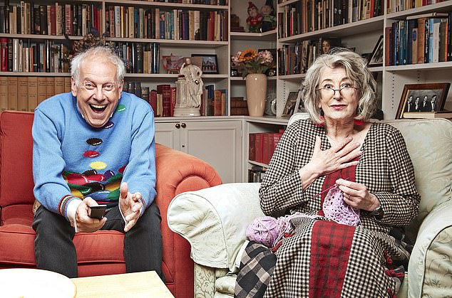 Maureen's friend and Googlebox co-star Gyles Brandreth was spilling the beans on details both before and after the wedding (pictured together on Gogglebox in 2021)