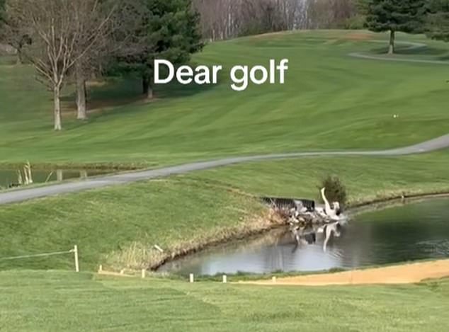 The golfer in the video appears to be former Goucher team member Samuel Tyson from April