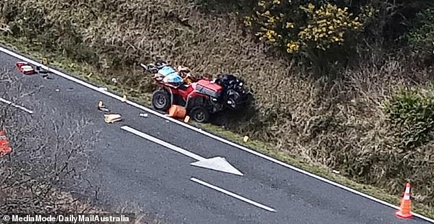 The rural road where Tom Phillips' life ended remained a crime scene on Tuesday