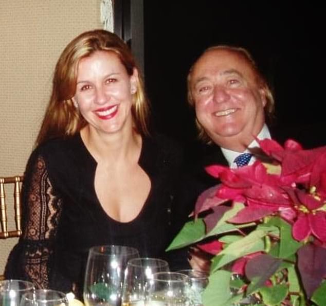 Zarini claims her stepfather, Joseph Ruffalo, now 85, sexually abused her as a child for years. (Pictured: Ruffalo with Patricia Gucci, Zarini's mother and his ex-wife, seen in 2005)