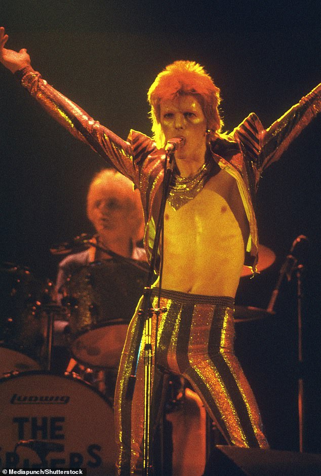 The film will also reportedly tackle Suzie's one-night stand with Bowie which happened while he was still married to his first wife Angie (pictured in 1972)
