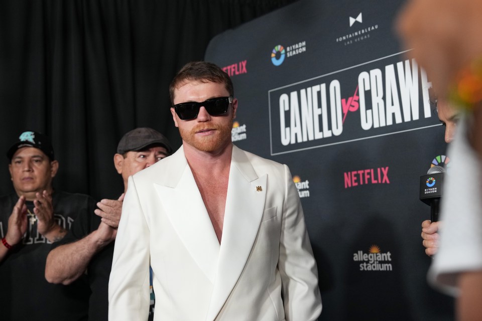 Saul "Canelo" Alvarez at a press event.