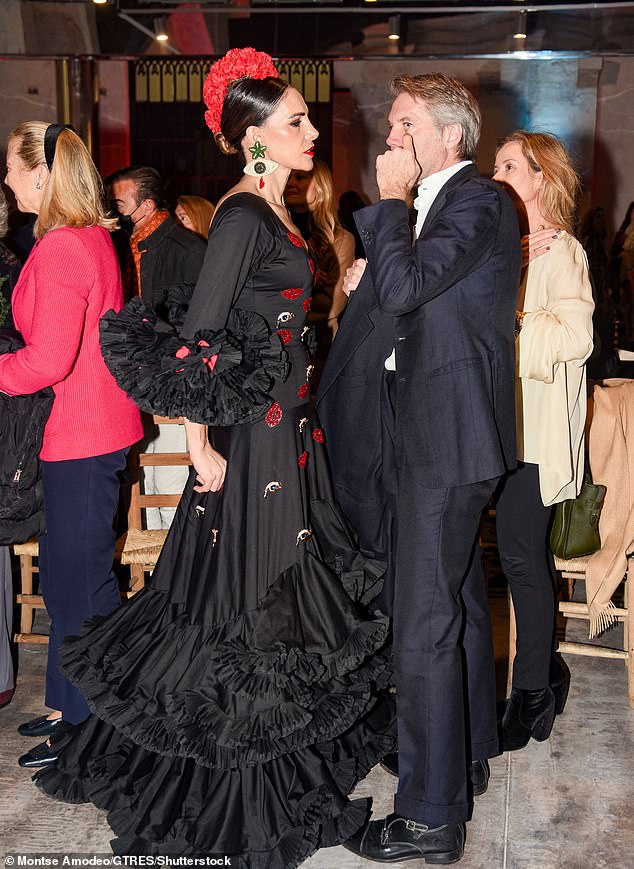 Adriana (pictured in Seville in January with the prince) was married to Emilio Azcárraga Milmo, the billionaire who created the largest media empire in the Spanish-speaking world, from 1990 until his death aged 66 in 1997. Their was a 40-year age gap between them