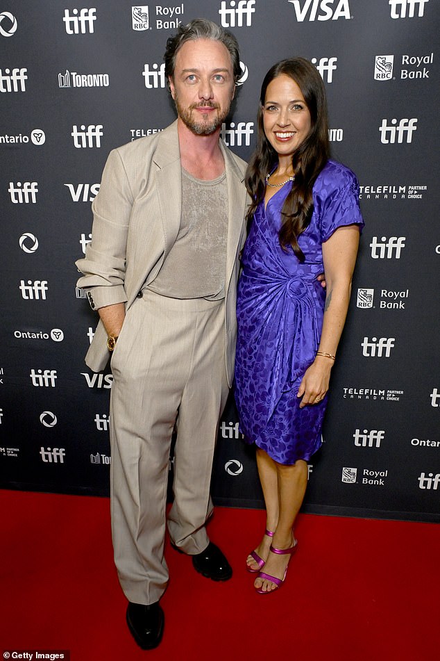 The actor, 46, was in Canada for the premiere of his directorial debut California Schemin' at the Toronto International Film Festival on Sunday (pictured with his wife Lisa Liberati)