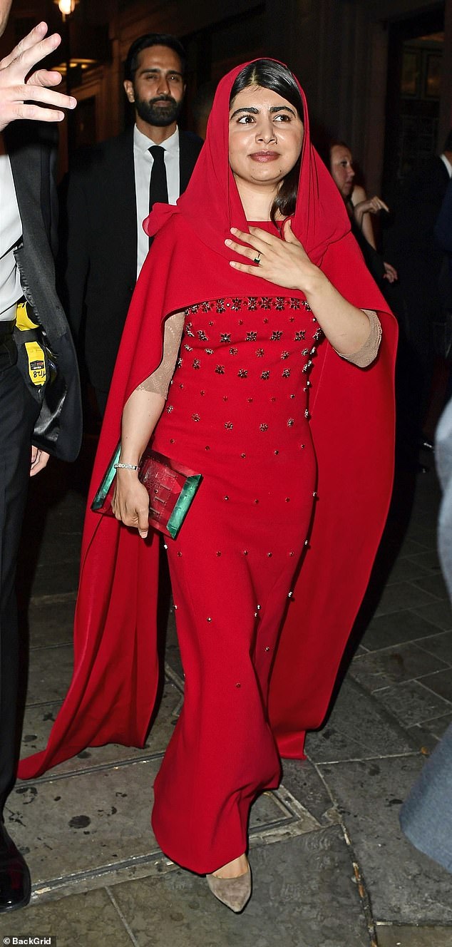 Malala Yousafzai looked lovely in a red ensemble