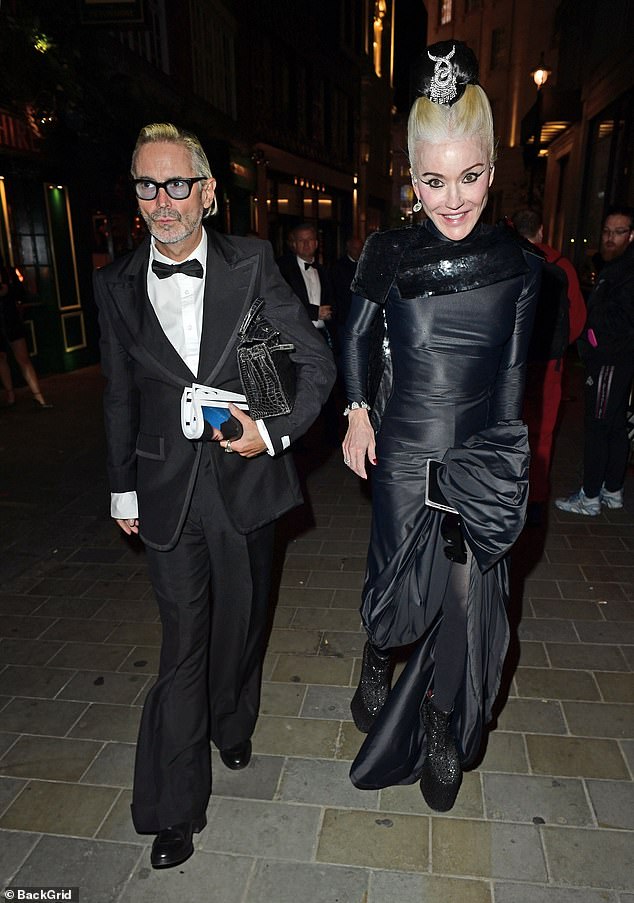 Daphne Guinness was pictured exiting the venue
