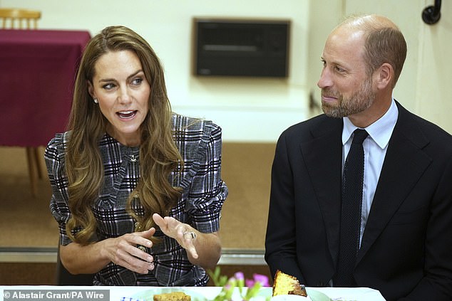 MONDAY: Prince William and Kate visit the Women's Institute in Sunningdale, Berkshire